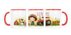 Personalisierte Keramiktasse (7 Farben) 607 Bauernhof