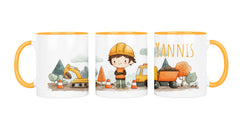Personalisierte Keramiktasse (7 Farben) 615 Bauarbeiter