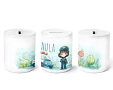 Personalisierte Spardose 620 Polizistin