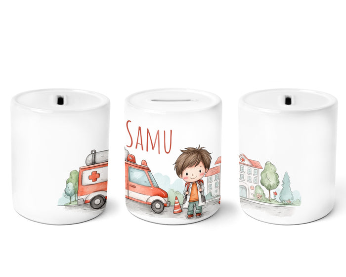 Personalisierte Spardose 621 Arzt