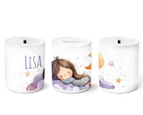Personalisierte Spardose 626 Träumer Mädchen