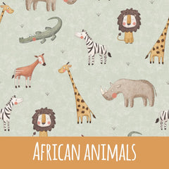 african animals  Bio Jersey 100 cm Stoffrest