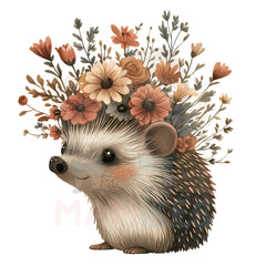 Bügelbild Blumenigel - H049