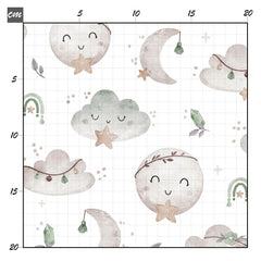 Boho moonshine mint Baumwolle