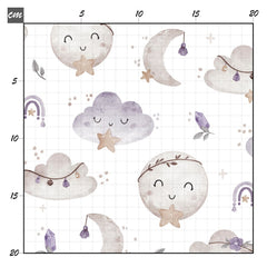 Boho moonshine violett Baumwolle