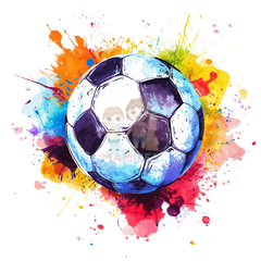 Bügelbild Bunter Fußball - 25-007