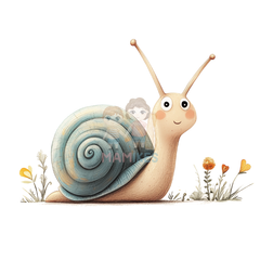 Bügelbild happy snail grün - 25-020