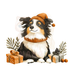 Bügelbild happy winter dog - H024