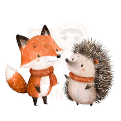 Bügelbild happy winter friends - H026