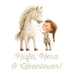 Bügelbild Hufe, Herz & Abenteuer - BS020