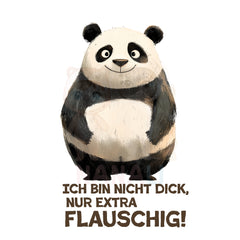 Bügelbild Ich bin nicht dick, nur extra flauschig - BS001