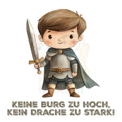 Bügelbild keine Burg zu hoch, kein Drache zu stark! - BS029