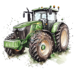 Bügelbild Traktor grün - 25-039