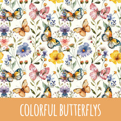 colorful butterflys Bio Jersey 52cm Stoffrest 18,1€/m