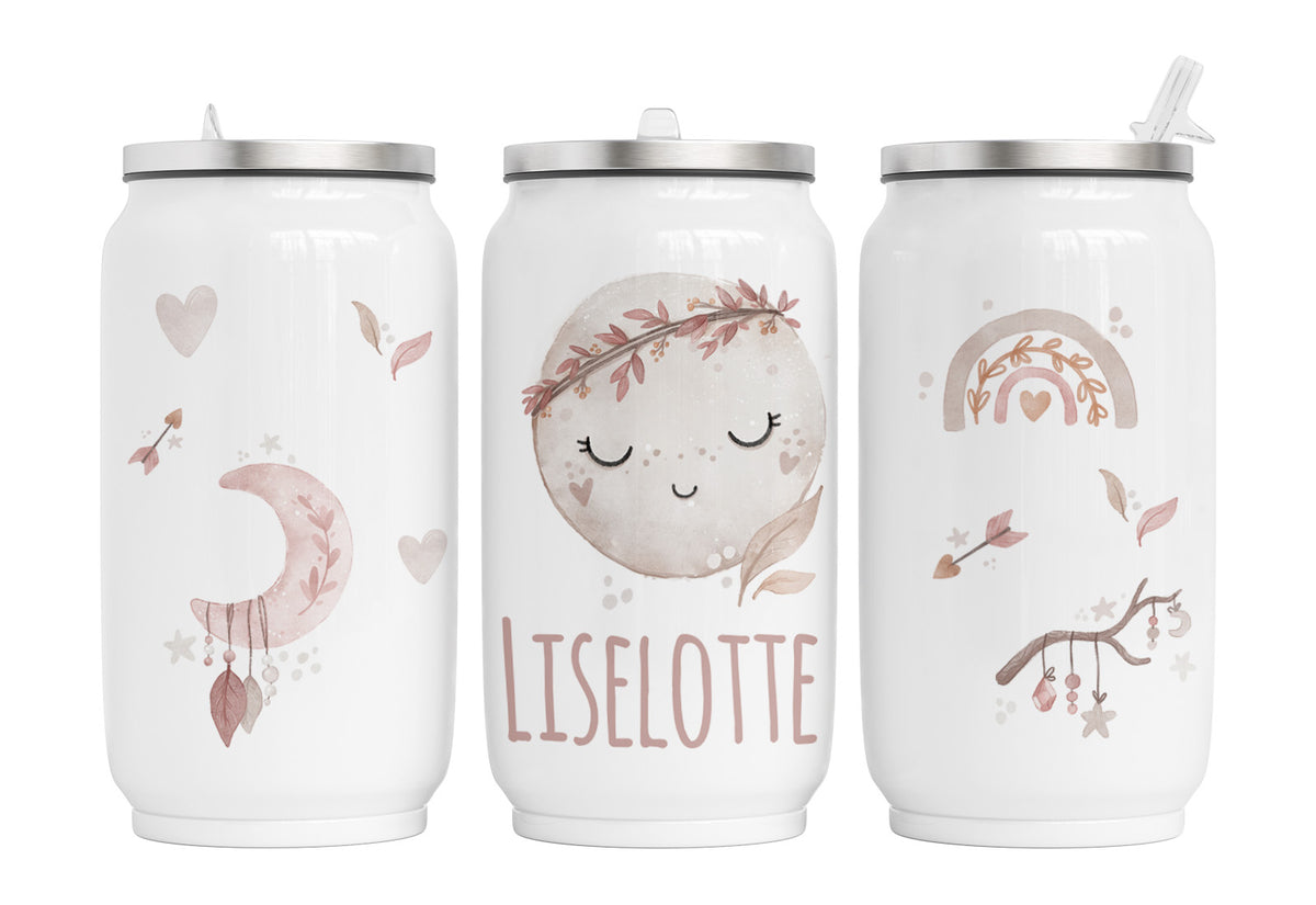 Personalisierte Thermo-Edelstahl Trinkdose 02. Boho Sky