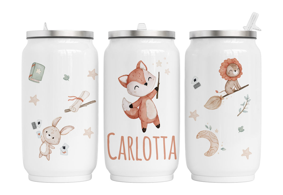 Personalisierte Thermo-Edelstahl Trinkdose 05. Magic Woodland