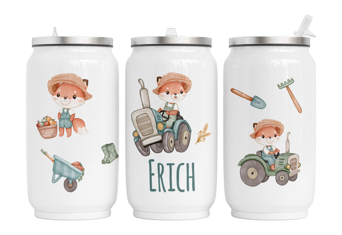 Personalisierte Thermo-Edelstahl Trinkdose 44. Bauernhof