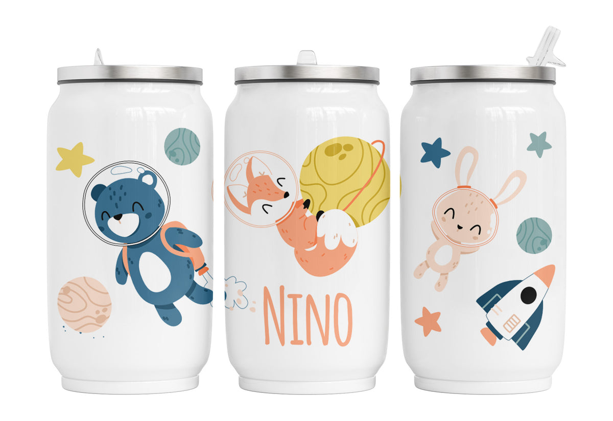 Personalisierte Thermo-Edelstahl Trinkdose 85. space woodland