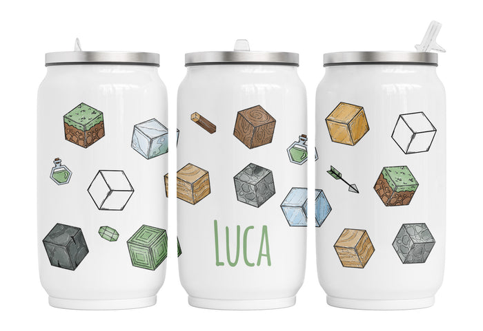 Personalisierte Thermo-Edelstahl Trinkdose 93 Bausteine
