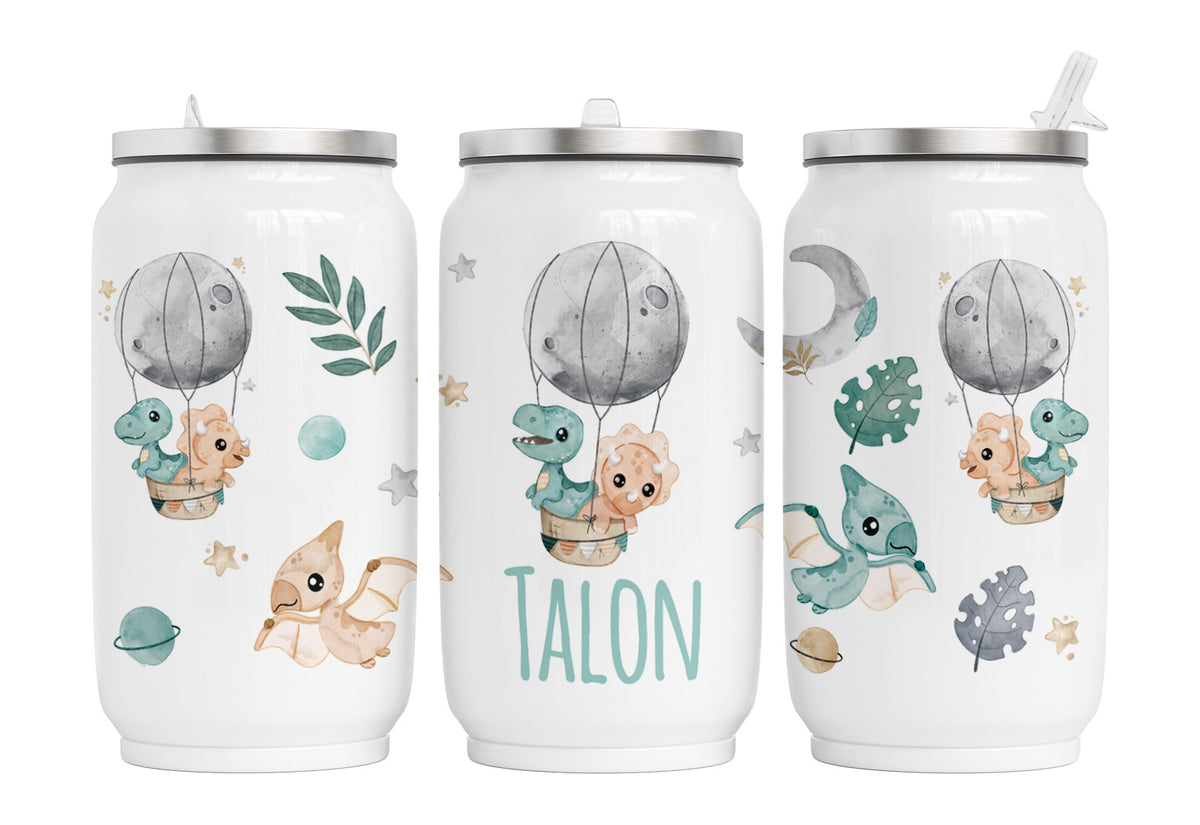 Personalisierte Thermo-Edelstahl Trinkdose Dino Moon