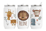 Personalisierte Thermo-Edelstahl Trinkdose African animals