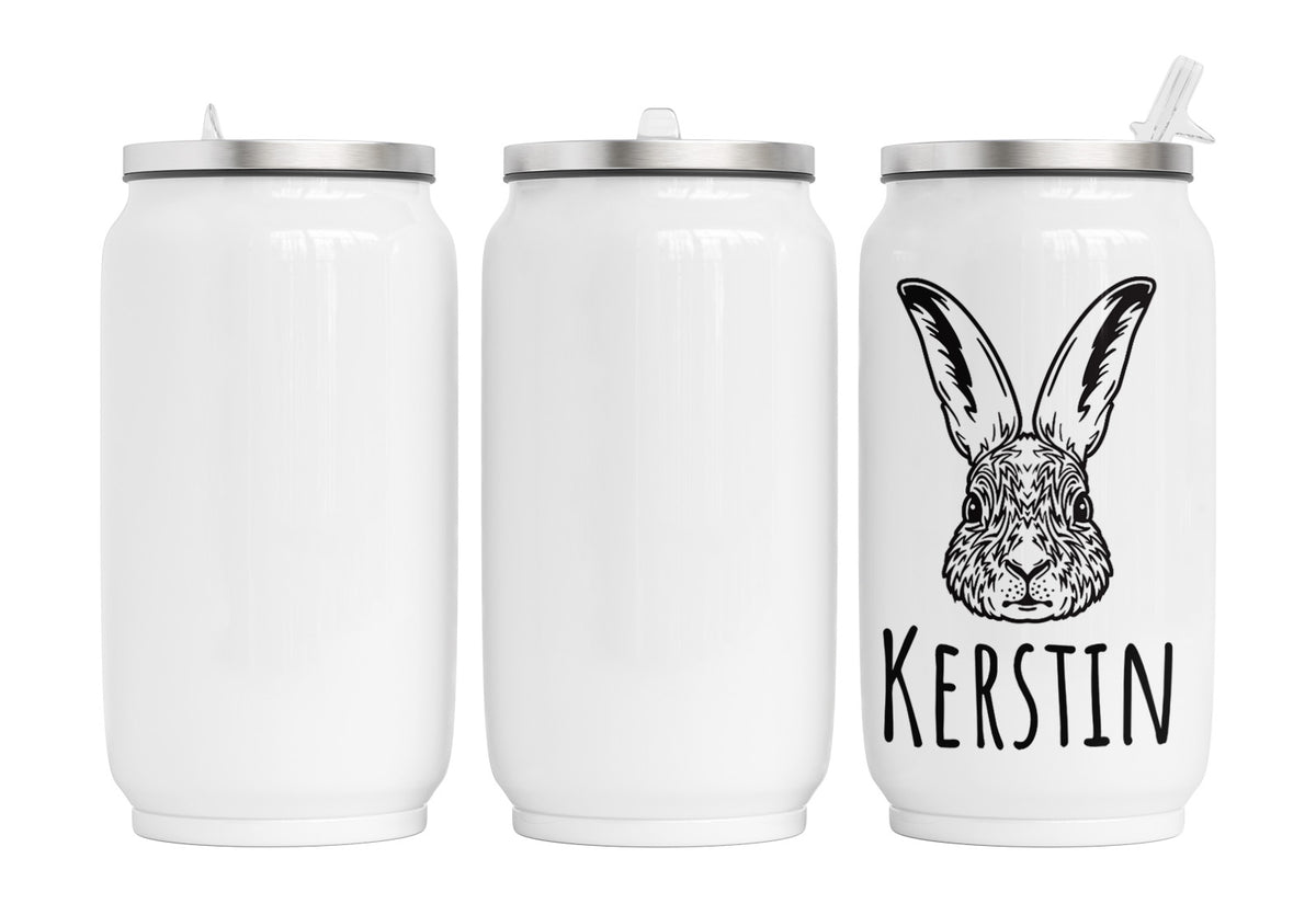 Personalisierte Thermo-Edelstahl Trinkdose Artic rabbit