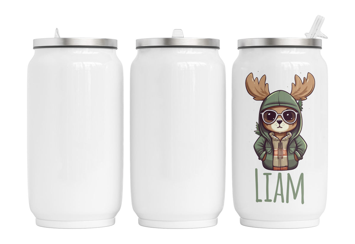 Personalisierte Thermo-Edelstahl Trinkdose Cool deer