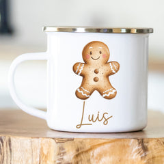 Personalisierte Emailletasse 414 Lebkuchen