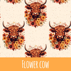 Flower Cow Bio Jersey 51cm Stoffrest 18,51€/m