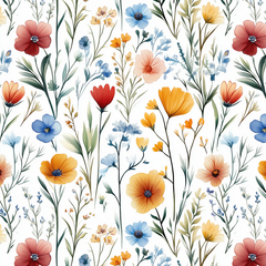 Frühlingsblumen bunt Baumwolle 100cm Stoffrest 15,45€/m