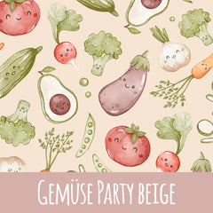 Gemüse Party nude Bio Jersey 101cm Stoffrest 18,51€/m