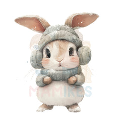 Bügelbild happy winter rabbit 2 - H039