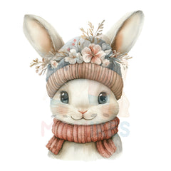 Bügelbild happy winter rabbit 1 - H038