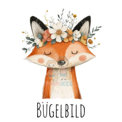 Bügelbild happy flower fox - H005