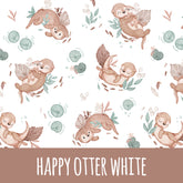 happy otter white Bio Jersey
