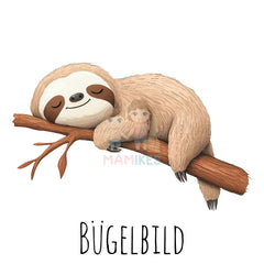 Bügelbild happy sleepy sloth - H016