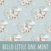 Hello little one mint Bio Sommersweat