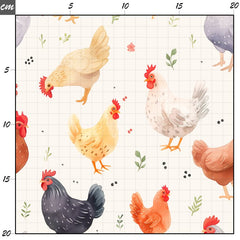 Hühner Party weiß Bio Jersey