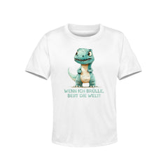 Kinder T-Shirt wenn ich brülle, bebt die Welt