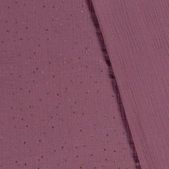 Musselin Glitzer dots altrosa