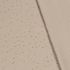 Musselin Glitzer dots beige