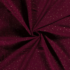 Musselin Glitzer dots bordeauxrot