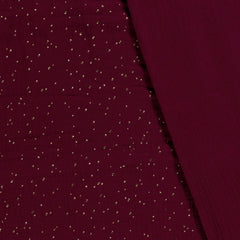 Musselin Glitzer dots bordeauxrot