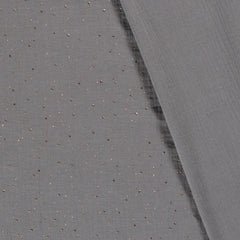 Musselin Glitzer dots grau