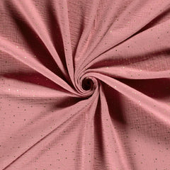 Musselin Glitzer dots pink
