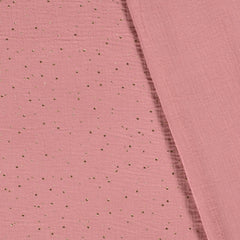 Musselin Glitzer dots pink