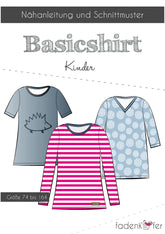 Papierschnittmuster Basicshirt Kinder