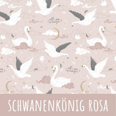 Schwanenkönig rosa Bio Jersey 53 cm Stoffrest