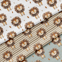 happy lion sand Baumwolle 48cm Stoffrest 15,45€/m