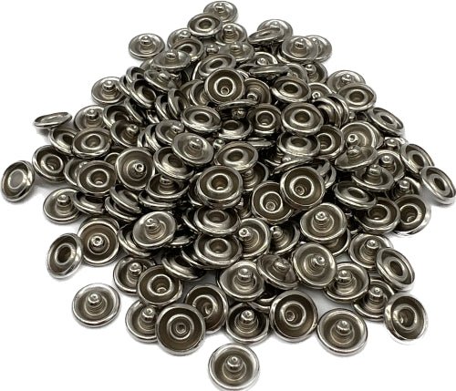 100 Druckknöpfe silber - Mamikes